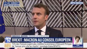 Pour Emmanuel Macron "rien n'est acquis" en ce qui concerne le report du Brexit