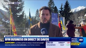 La délégation française arrive à Davos