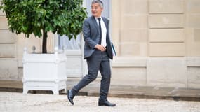 Le ministre de la Justice Gérald Darmanin au moment de quitter l'Élysée le 4 juin 2025 