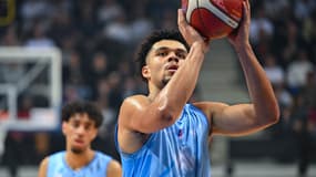 Noah Penda sous le maillot de Vichy en mars 2024.