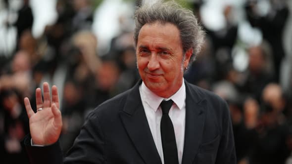 Le réalisateur italien Paolo Sorrentino lors de la 75e édition du Festival de Cannes pour la projection du film "Les Amandiers", le 22 mai 2022.