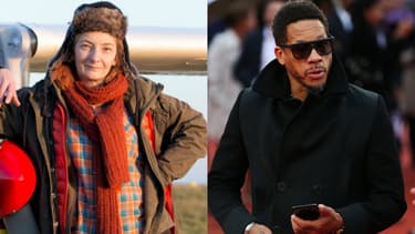 Corinne Masiero en costume de Capitaine Marleau et JoeyStarr