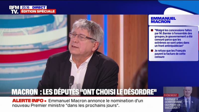 Éric Coquerel (LFI) à propos d'Emmanuel Macron: 