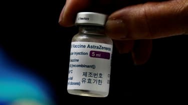 Un flacon du vaccin AstraZeneca contre le Covid 19, à Taïwan le 22 mars 2021