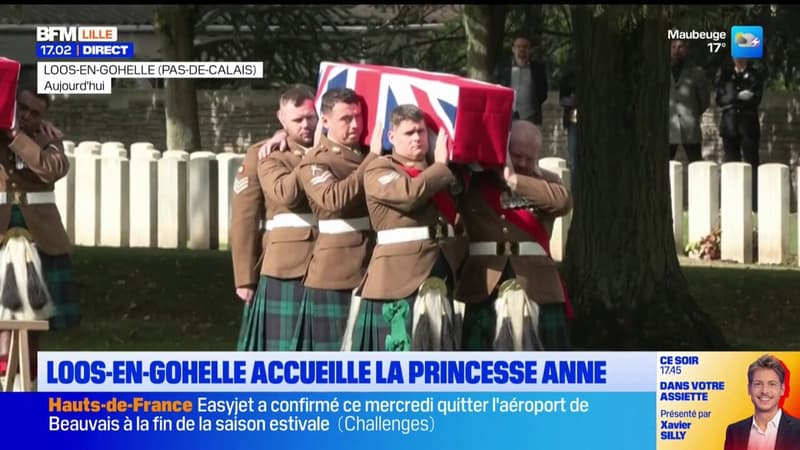 Loos-en-Gohelle accueille la princesse Anne d'Angleterre au cimetière britannique