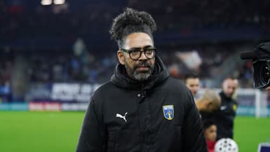 Eric Fouda lors du match Bayeux-OM (0-9, Coupe de France), le 13 janvier 2026