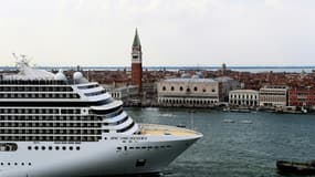 Le navire de croisière MSC Orchestra à Venise, le 5 juin 2021
