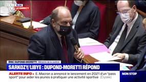 Éric Dupond-Moretti sur l'affaire du financement libyen: "Le garde des Sceaux ne peut pas commenter une affaire en cours"