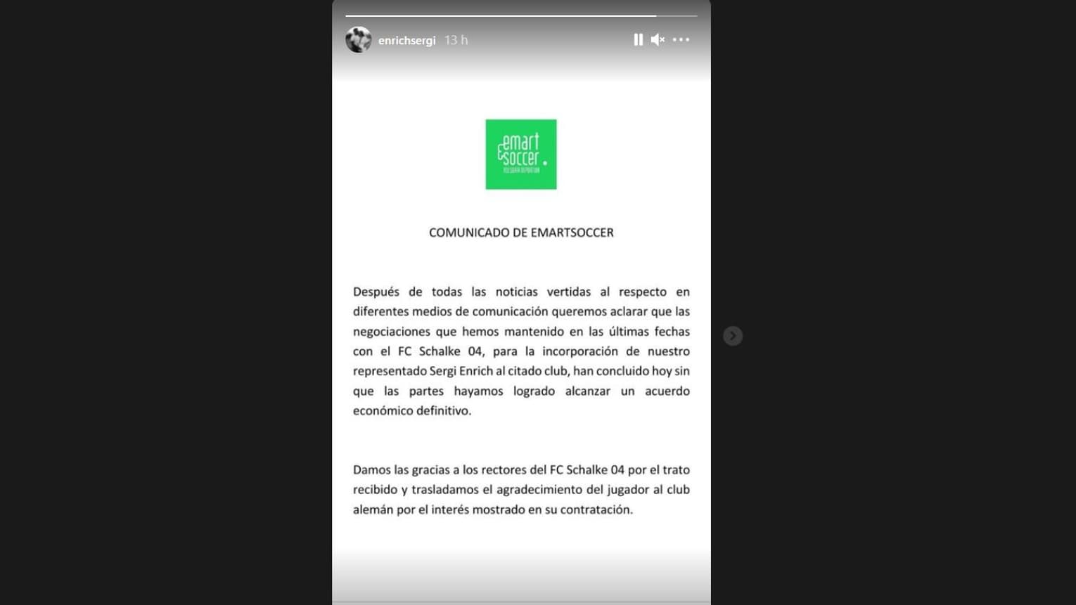 Le communiqué des conseillers de Sergi Enrich Le communiqué des conseillers de Sergi Enrich
