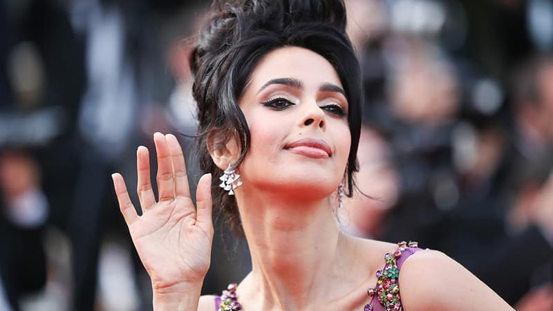 L'actrice indienne Mallika Sherawat au festival de Cannes en mai 2017.