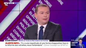 Olivier Dussopt sur les retraites: "Jamais vous m'entendrez dire que les 43 années de cotisations sont un plafond"