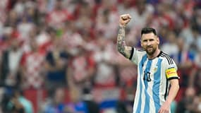 Lionel Messi face à la Croatie en demi-finale du Mondial, le 13 décembre 2022.