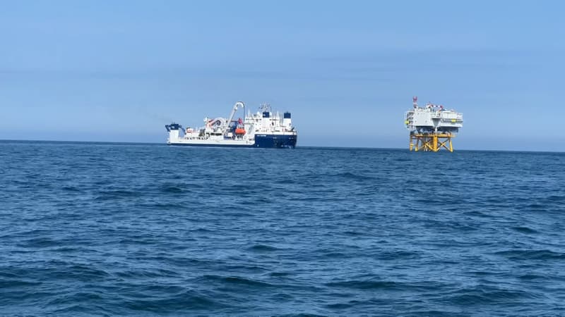 Dans le Calvados, le raccordement du parc éolien de Courseulles-sur-mer en mer a débuté