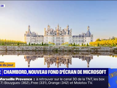  Une photo du château de Chambord sélectionnée parmi les nouveaux fonds d'écran de Microsoft