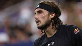 Stefanos Tsitsipas, le 29 août 2022, lors du premier tour de l'US Open