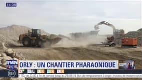 Chantier pharaonique à l'aéroport d'Orly: la piste 3 en pleine reconstruction