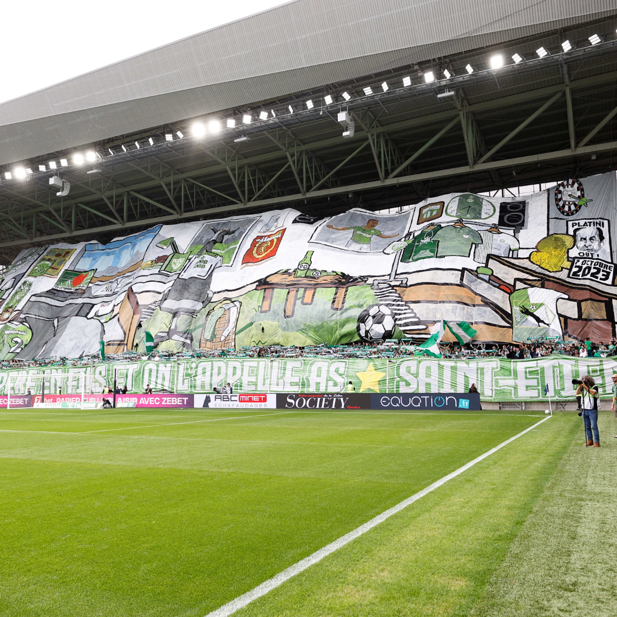 Fanion Saint-Étienne ASSE – Tissu Multicolore – Neuf – Fabrication Française