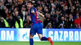 Sergi Roberto lors de Barça-PSG le 8 mars 2017