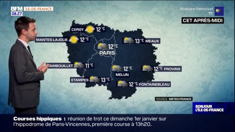 Météo Paris-Île-de-France: un temps humide ce lundi, jusqu'à 12°C à Paris et à Melun