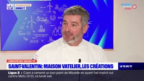 Benoît Vatelier, chef pâtissier de la Maison Vatelier, présente ses créations pour la Saint-Valentin