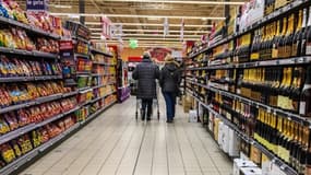 Les rayons d'un supermarché (image d'illustration)