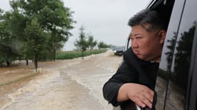 Kim Jong Un a supervisé une opération de sauvetage après des inondations le 28 juillet 2024.