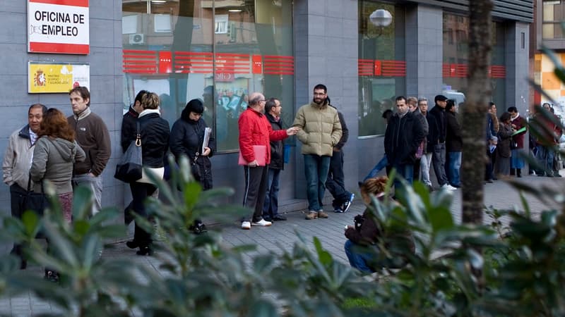 Plus d'un actif sur 5 est au chômage en Espagne. 