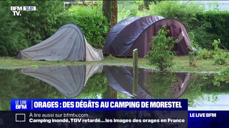 D'importants dégâts au camping de Morestel après le passage de gros orages en Isère