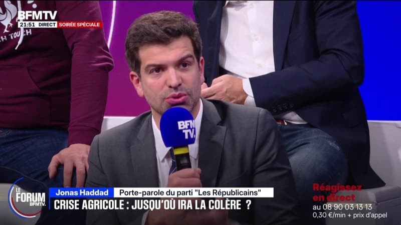 FORUM BFM - "Ce qui massacre notre agriculture c'est le fait qu'on leur mette autant de temps à passer à faire de la paperasse", explique Jonas Haddad (LR)