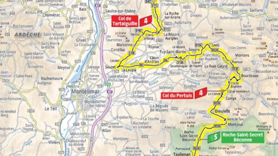Le parcours de l'étape 17 du Tour de France 2025.