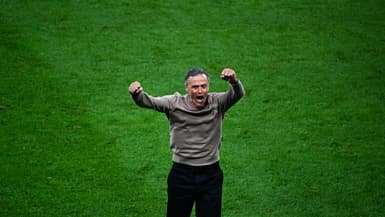Luis Enrique lors de la finale de la Coupe de France PSG-Reims, le 24 mai 2025.