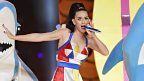 Katy Perry, lors de la mi-temps du Super Bowl