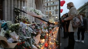 Hommage à Nice aux victimes de l'attaque de la basilique, le 31 octobre 2020
