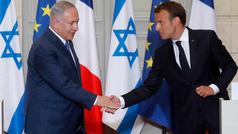 Benjamin Netanyahu et Emmanuel Macron à l'Elysée, le 5 juin 2018. Photo d'illustration 