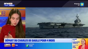 Toulon: le porte-avions Charles-de-Gaulle débute une nouvelle mission de quatre mois