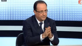 François Hollande sur le plateau de France 2