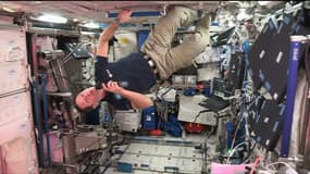 Thomas Pesquet à bord de la Station spatiale internationale, le 6 décembre 2016.