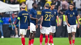 La déception des Bleus lors de leur défaite en Allemagne (2-1) en amical, le 12 septembre 2023