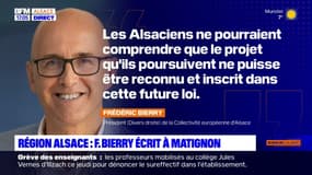 Région Alsace: Frédéric Bierry écrit à Matignon
