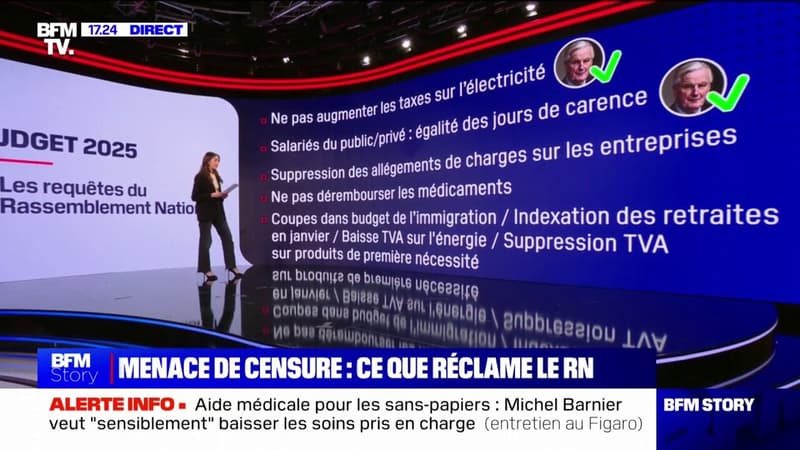 LES ÉCLAIREURS - Menace de censure du gouvernement: ce que réclame le RN