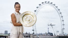 Ashleigh Barty après sa victoire à Wimbledon, en juillet 2021.