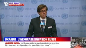 "Au Conseil de sécurité, nous votons une résolution pour mettre fin à cette agression", déclare l'ambassadeur français à l'ONU