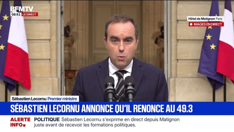"J'ai dÃ©cidÃ© de renoncer Ã  l'article 49.3 de la Constitution", dÃ©clare SÃ©bastien...