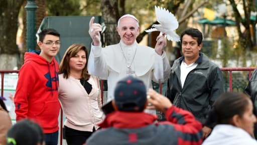 Le pape le 14 février 2016 à San Cristobal de las Casas dans l'Etat du Chiapas au Mexique