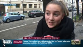 Léa, élève de terminale à Saint-Etienne: "Pour l'instant, c'est manifester pour manifester"