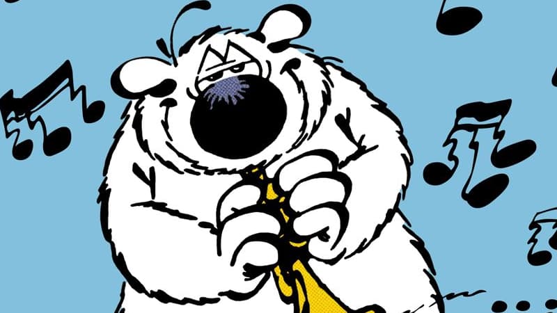 Détail de la couverture de l'intégrale 2 de Cubitus de Dupa