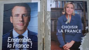 Les affiches de campagne des deux candidats. 