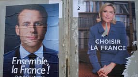 Les affiches de campagne des deux candidats. 