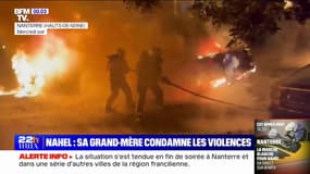Tensions à Nanterre: les pompiers interviennent pour éteindre des véhicules en flamme