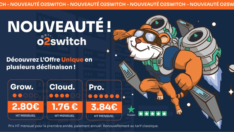 Votre hébergeur web à petit et sur mesure, c’est chez o2switch !
